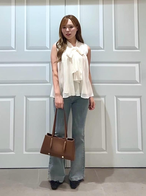 mamiさんの「PROPORTION BODY DRESSING｜ボウタイシャーリングブラウス」を使ったコーディネート