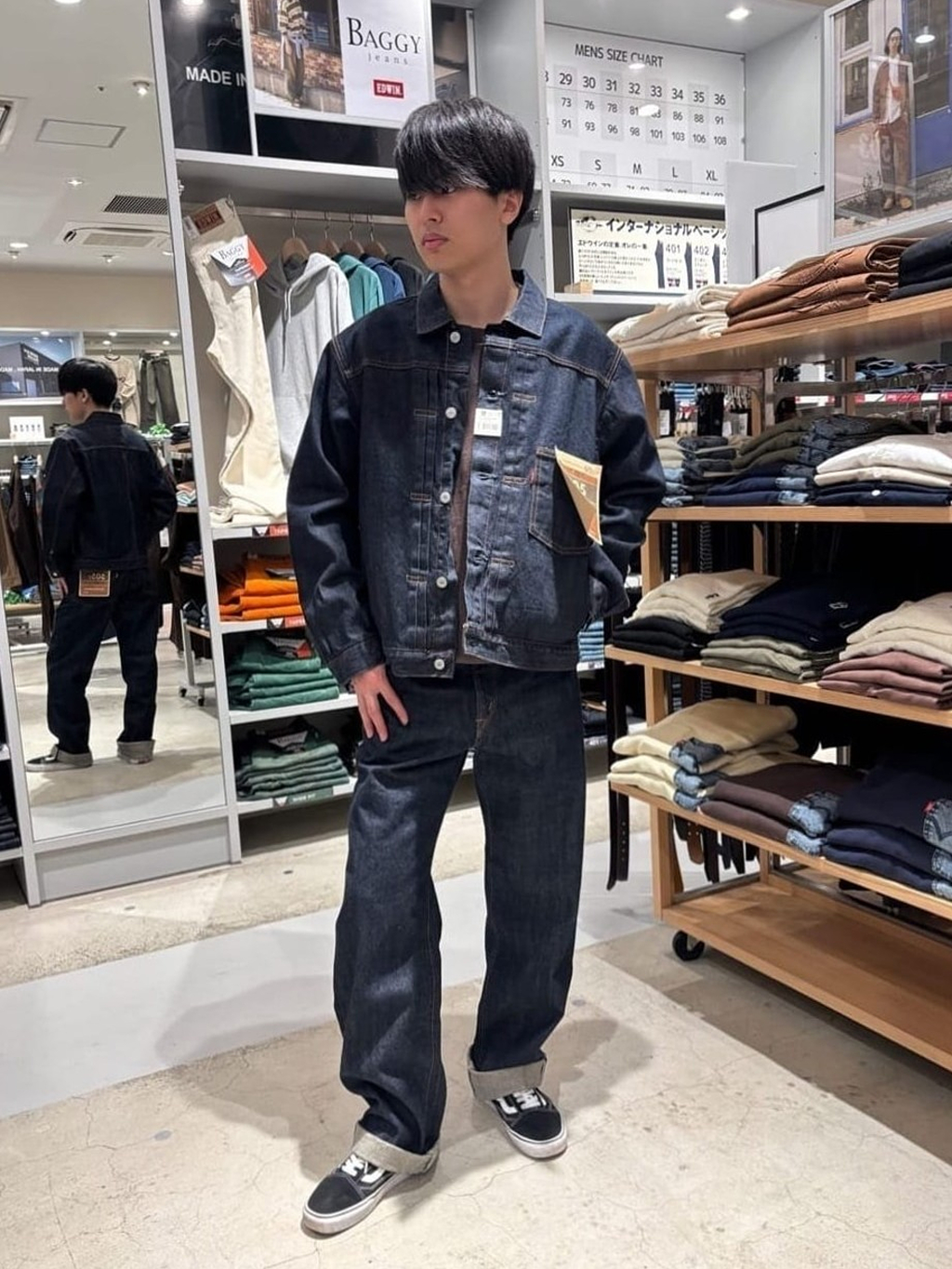 EDWIN DENIM GALAXY 流山おおたかの森S.CのKotaroさんのEDWINの【試着対象】505 セルビッジデニムジャケット Gジャンを使ったコーディネート