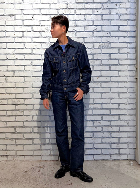 南堀江店のYURAさんのLeeの【試着対象】THE ARCHIVES 101-J 1945 MODELを使ったコーディネート