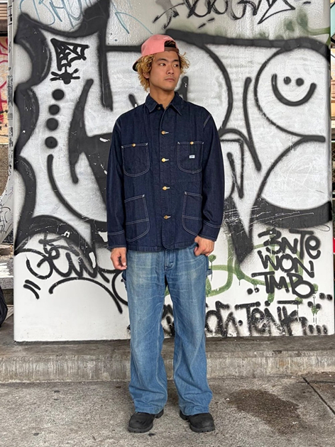 南堀江店のSHOGOさんのLeeの【試着対象】DUNGAREES ワイドペインターパンツ/デニム セットアップ対応【ユニセックス】を使ったコーディネート