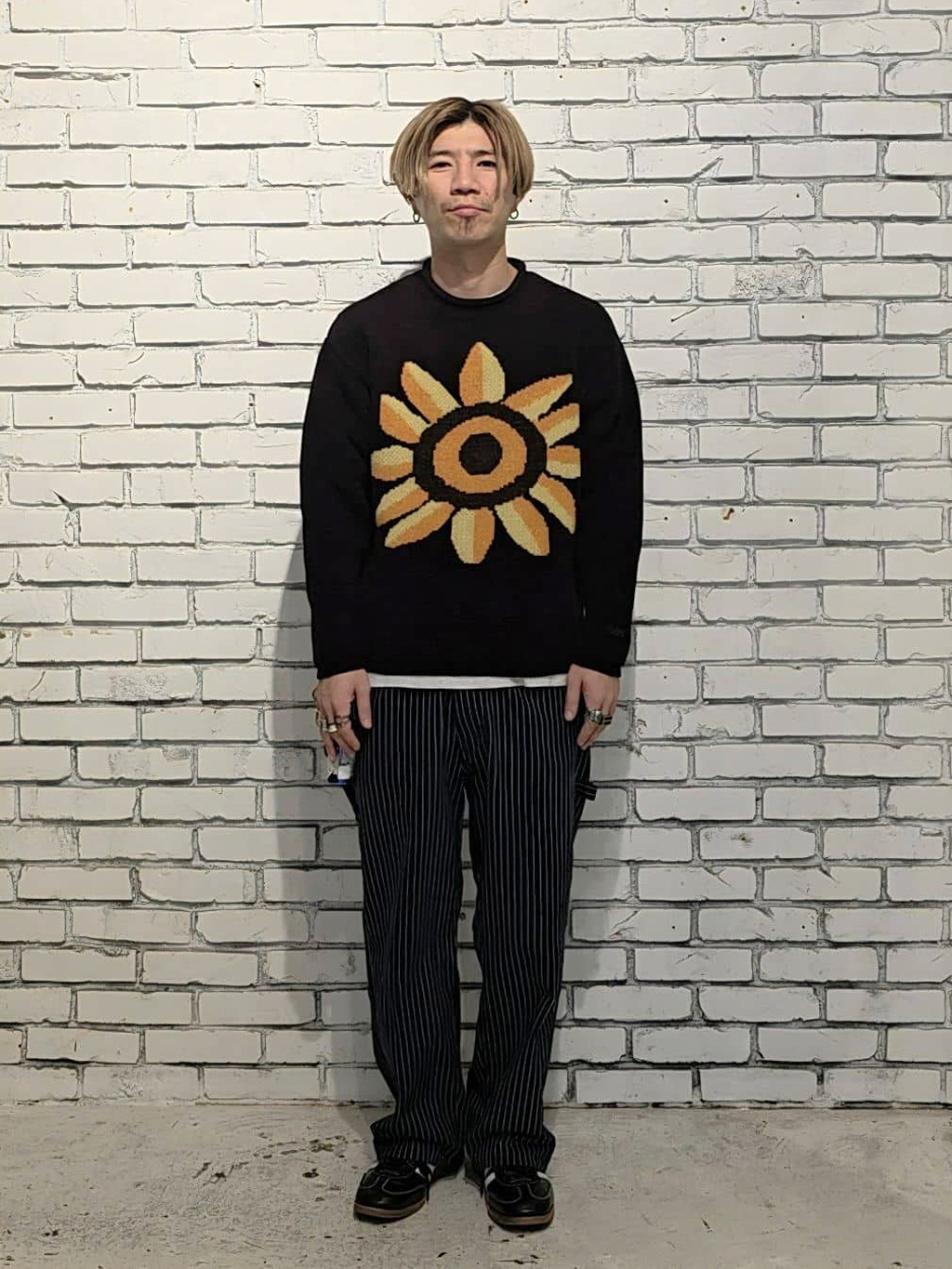 南堀江店のナガタエーイチさんのLeeのMALL KNIT CREW / モールニットを使ったコーディネート