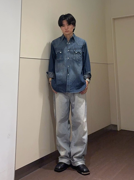 ルクア大阪のいぶさんのLeeの【試着対象】VINTAGE PAINTER PANTS/ビンテージぺインターパンツ【セットアップ可/DUNGAREES】を使ったコーディネート