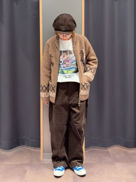本部のちゃんりさんのLeeの【LOOKBOOK掲載】NEWSBOY CAP / キャスケットを使ったコーディネート