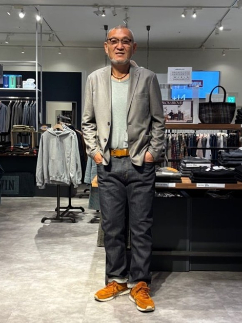 EDWIN DENIM GALAXY イーアスつくばのKENJIさんのEDWINの【試着対象】デニスラ テーラードジャケット【ウールライク/ストレッチ/ビジネス】を使ったコーディネート