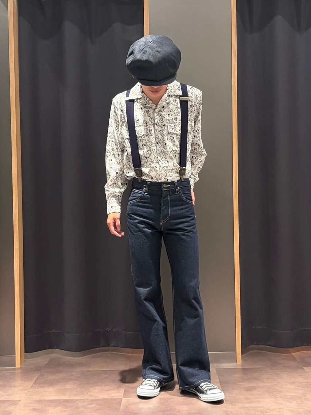 minamoa広島店のダイゴさんのLeeの【LOOKBOOK掲載】NEWSBOY CAP / キャスケットを使ったコーディネート
