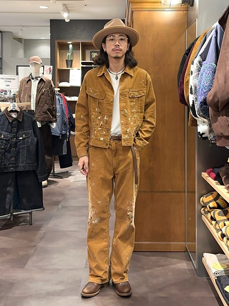 なんばパークスのリュウキさんのLeeの【試着対象】WESTERNER JACKET / ウエスタナージャケット コーデュロイ【セットアップ可】を使ったコーディネート