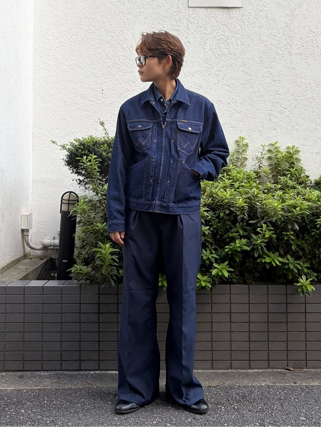南堀江店のYURAさんのWranglerの【試着対象】24MJZ デニムジャケット【US ORIGINAL】を使ったコーディネート