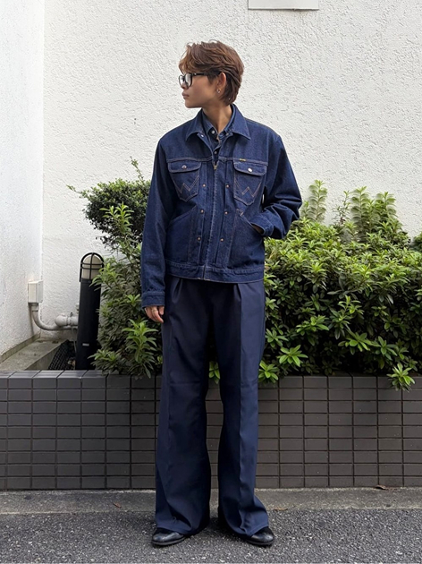 南堀江店のYURAさんのWranglerの【試着対象】24MJZ デニムジャケット【US ORIGINAL】を使ったコーディネート