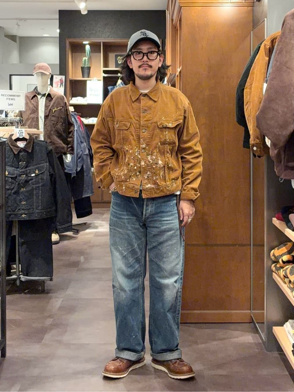 なんばパークスのホソノさんのLeeの【試着対象】WESTERNER JACKET / ウエスタナージャケット コーデュロイ【セットアップ可】を使ったコーディネート