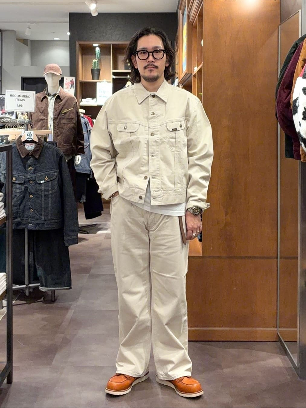 なんばパークスのホソノさんのLeeの【試着対象】WESTERNER JACKETを使ったコーディネート