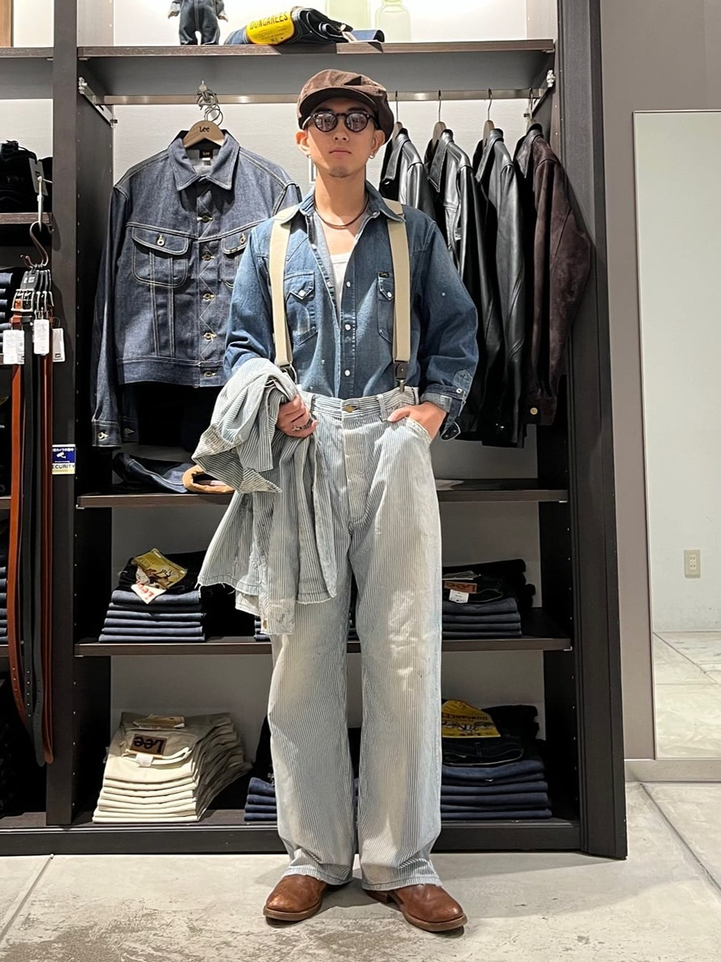 東京ソラマチ店のたけさんのLeeの【試着対象】VINTAGE LOCO JACKET/ビンテージロコジャケット【セットアップ可/DUNGAREES】を使ったコーディネート