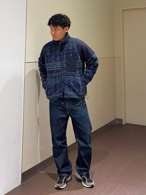 ルクア大阪のショウさんのLeeの【試着対象】BOA ZIP JACKET/ボアジップジャケットを使ったコーディネート