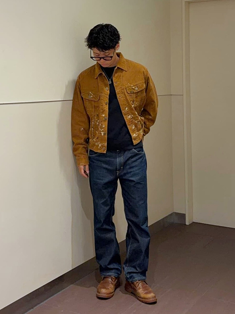 ルクア大阪のショウさんのLeeの【試着対象】WESTERNER JACKET / ウエスタナージャケット コーデュロイ【セットアップ可】を使ったコーディネート