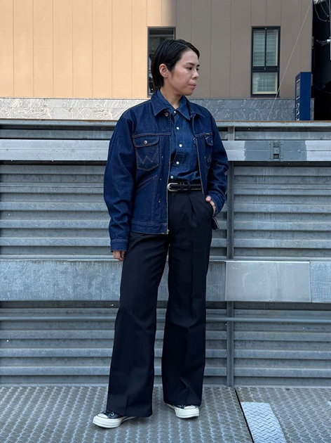 Wrangler本部のRieさんのWranglerの【試着対象】24MJZ デニムジャケット【US ORIGINAL】を使ったコーディネート