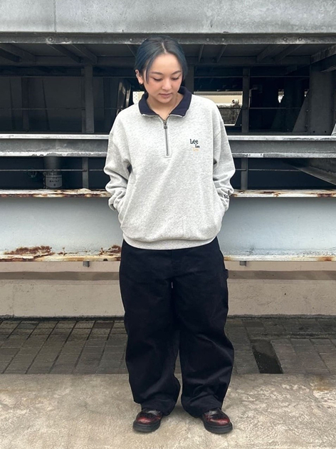 ルミネエスト新宿店のAYUMIさんのLeeのHALFZIP SWEAT / ハーフジップスウェット【親子】を使ったコーディネート