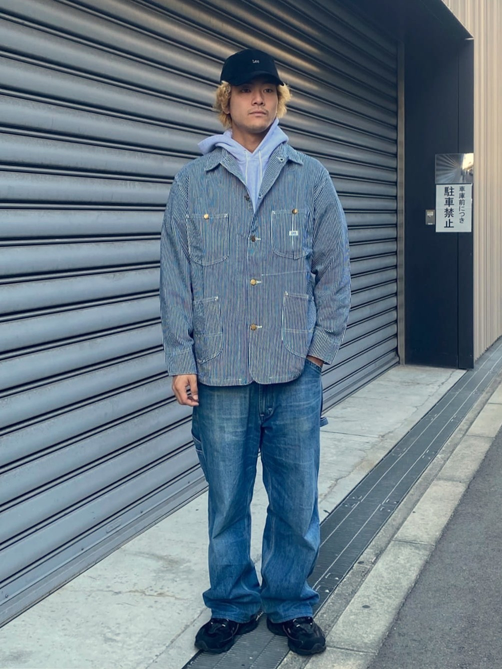 南堀江店のSHOGOさんのLeeの【試着対象】DUNGAREES ロコジャケット/カバーオール/デニムジャケット セットアップ対応【ユニセックス】を使ったコーディネート
