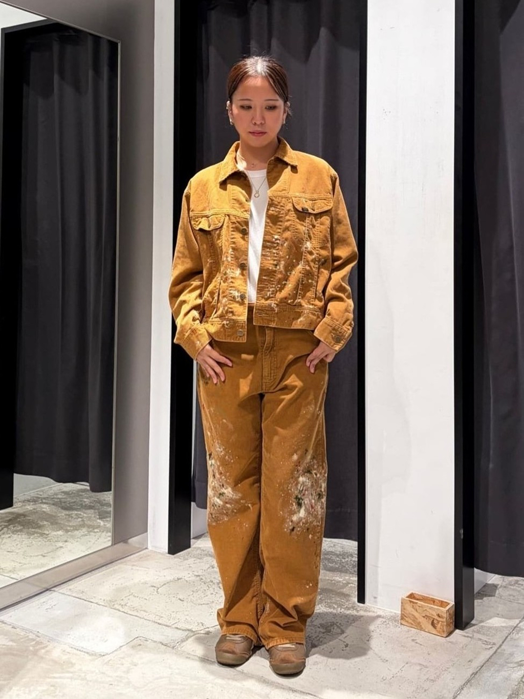東京ソラマチ店のハナさんのLeeの【試着対象】WESTERNER JACKET / ウエスタナージャケット コーデュロイ【セットアップ可】を使ったコーディネート