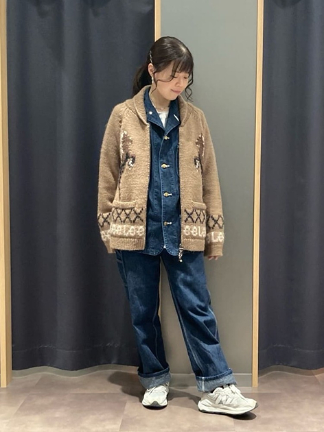 minamoa広島店のあきさんのLeeの【LOOKBOOK掲載】COWCHINE SWEATER /カウチンセーターを使ったコーディネート