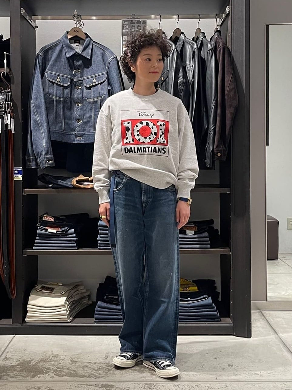 東京ソラマチ店のユッピーさんのLeeの【試着対象】【101 101周年記念特別モデル】ANNIVERSARY 101 WIDE STRAIGHT SELVEDGE セットアップ可を使ったコーディネート
