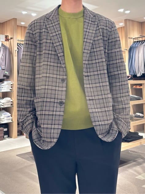 ONOさんの「green label relaxing｜ウォッシャブル フラノ リラックス ジャケット -ストレッチ-」を使ったコーディネート