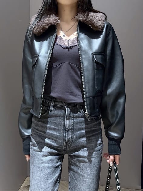 坂入　柚さんの「MOUSSY｜JEWEL STUDS SHOUDER バッグ」を使ったコーディネート