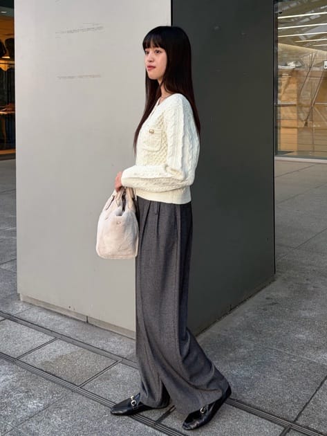 aikaさんの「NATURAL BEAUTY BASIC｜＜Oggi.jp掲載＞ベルテッドワイドパンツ」を使ったコーディネート
