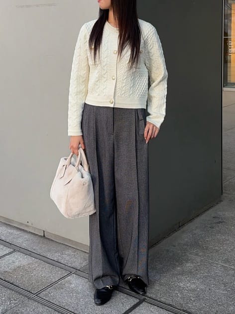 aikaさんの「NATURAL BEAUTY BASIC｜＜Oggi.jp掲載＞ベルテッドワイドパンツ」を使ったコーディネート
