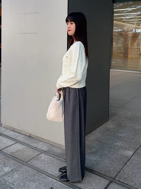 aikaさんの「NATURAL BEAUTY BASIC｜＜Oggi.jp掲載＞ベルテッドワイドパンツ」を使ったコーディネート