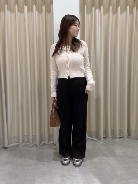 rikoさんの「FREE'S MART｜ｳｰﾙ調ﾜﾝﾀｯｸﾜｲﾄﾞﾊﾟﾝﾂ[切らずに履ける身長別ｻｲｽﾞ/低  」を使ったコーディネート