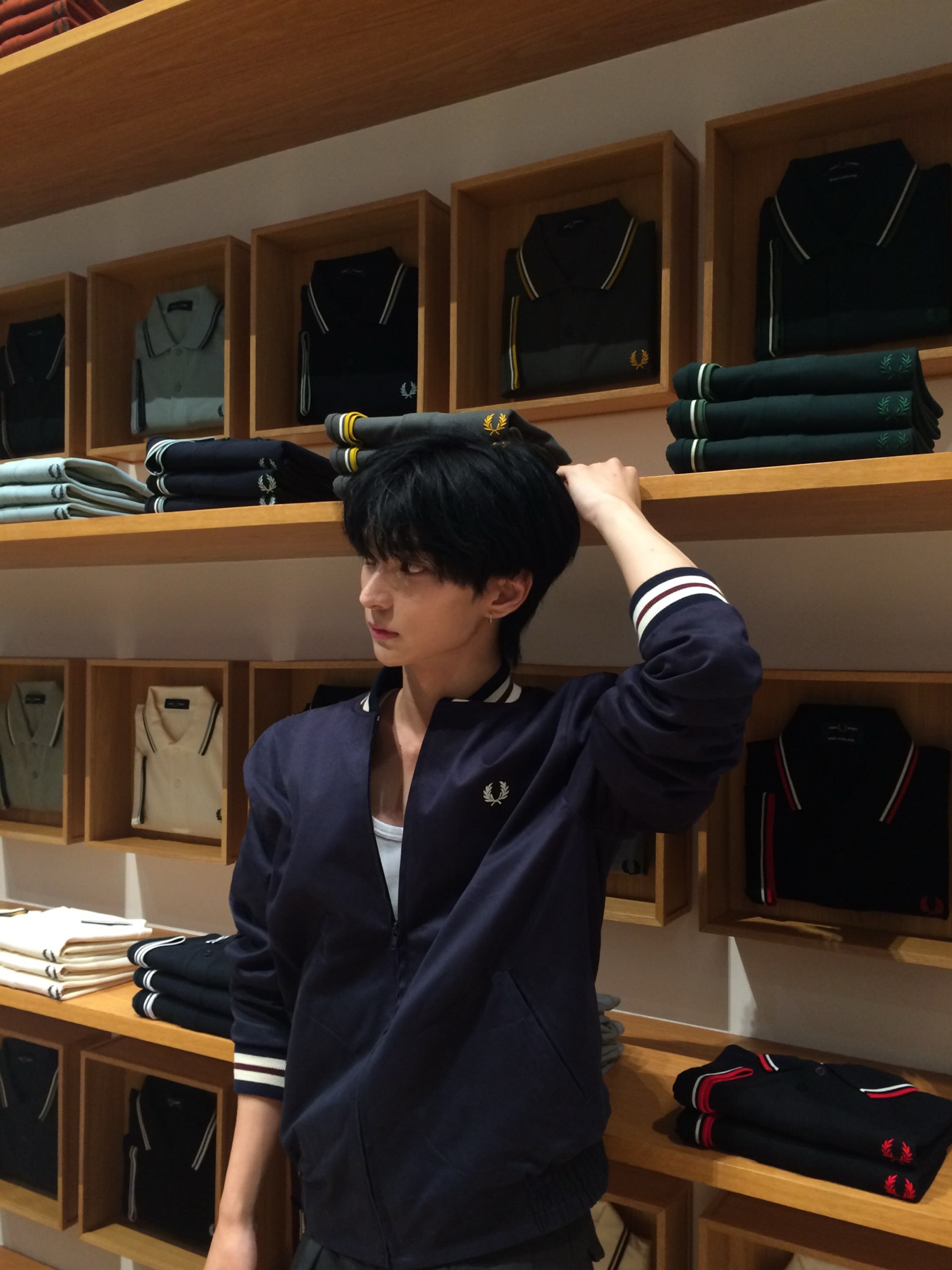 Twill Tennis Bomber Jacket(S 608：NAVY): | FRED PERRY JAPAN